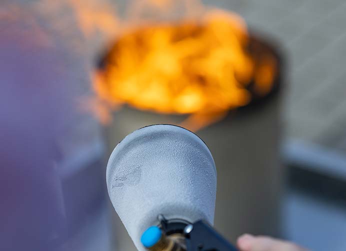 Feuerlöscher im Einsatz